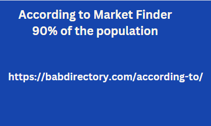 According to Market Finder 90% of the population