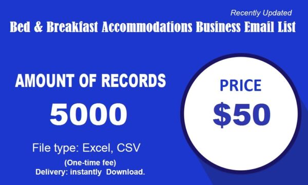 Bed & Breakfast Accommodations Email Address