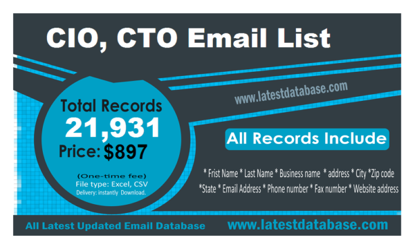 CIO, CTO Email List