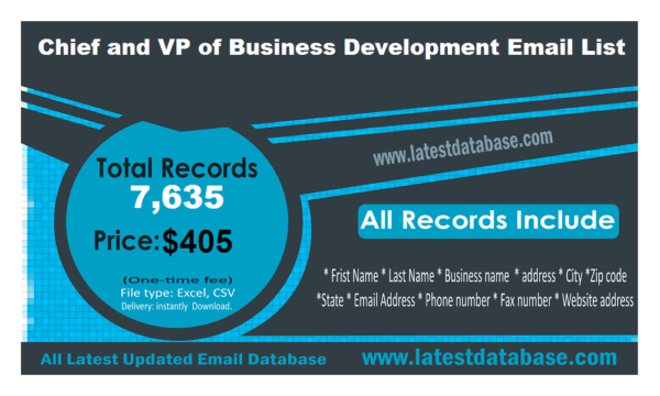 Chief and VP of Business Development Email List