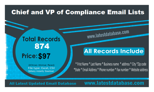 Chief and VP of Compliance Email Lists