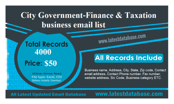 City Government-Finance & Taxation Email Address