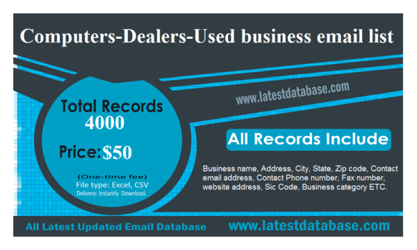 Computers-Dealers-Used business email list