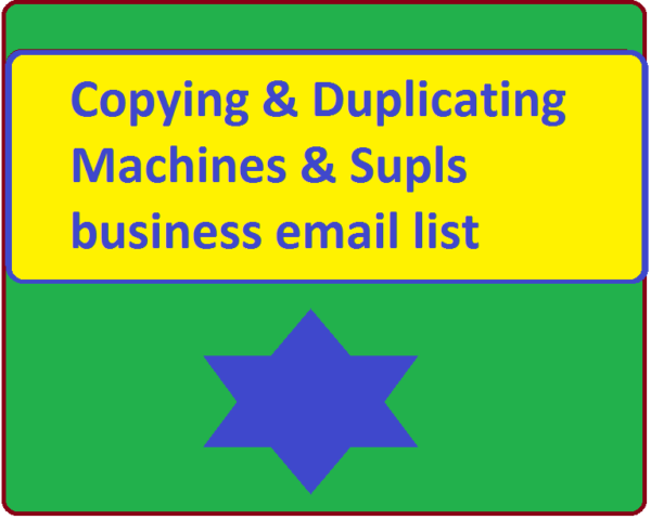 Copying & Duplicating Machines & Supls Email Address