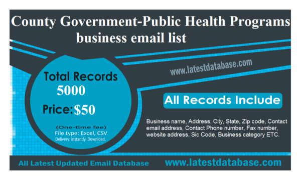 County Government-Public Health Programs business email list