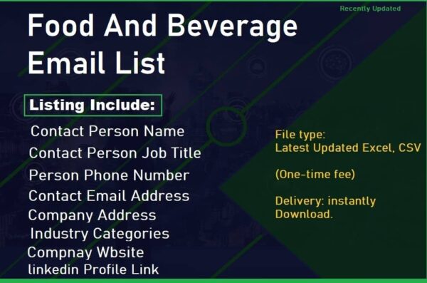 Food And Beverage Email