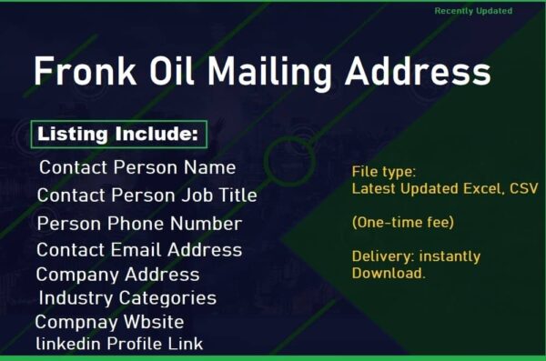 Fronk Oil Mailing Address