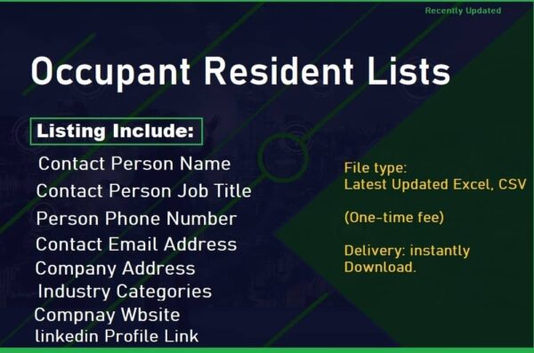 Occupant Resident Lists