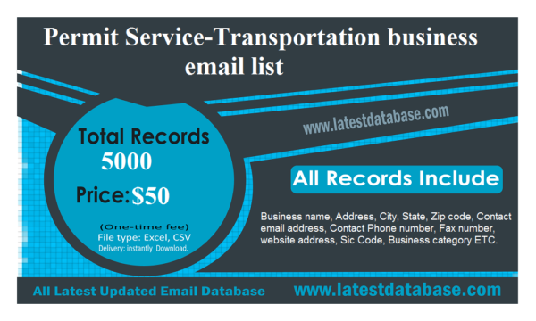 Permit Service-Transportation business email list