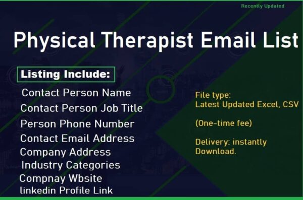 Physical Therapist Email List