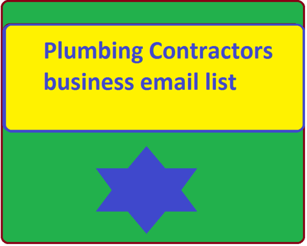 Plumbing Contractors business email list