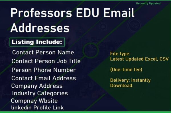 Professors EDU Email Addresses