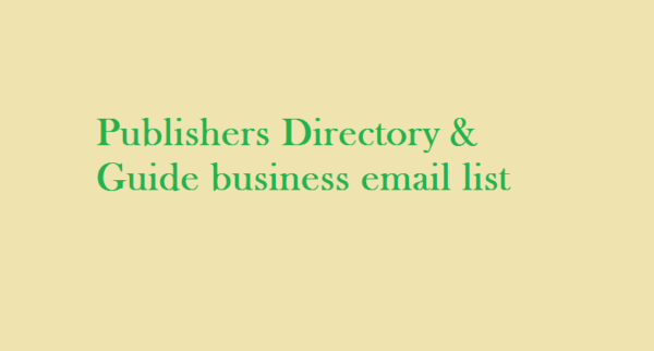 Publishers-Directory & Guide business email list