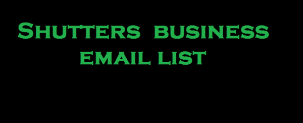 Shutters business email list